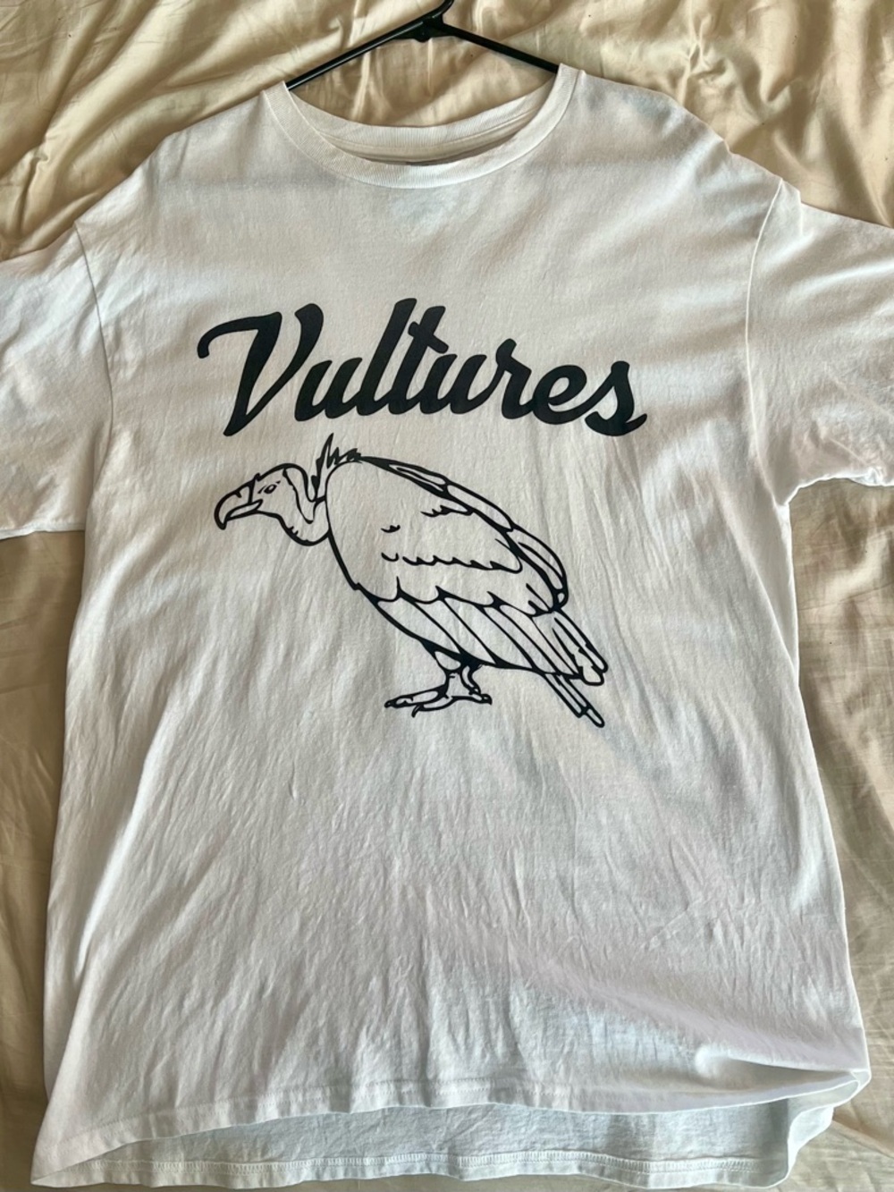 Vultures (Debbie Harry) White Heavy Cotton Tee with Black Tag Accent